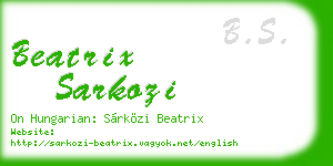 beatrix sarkozi business card